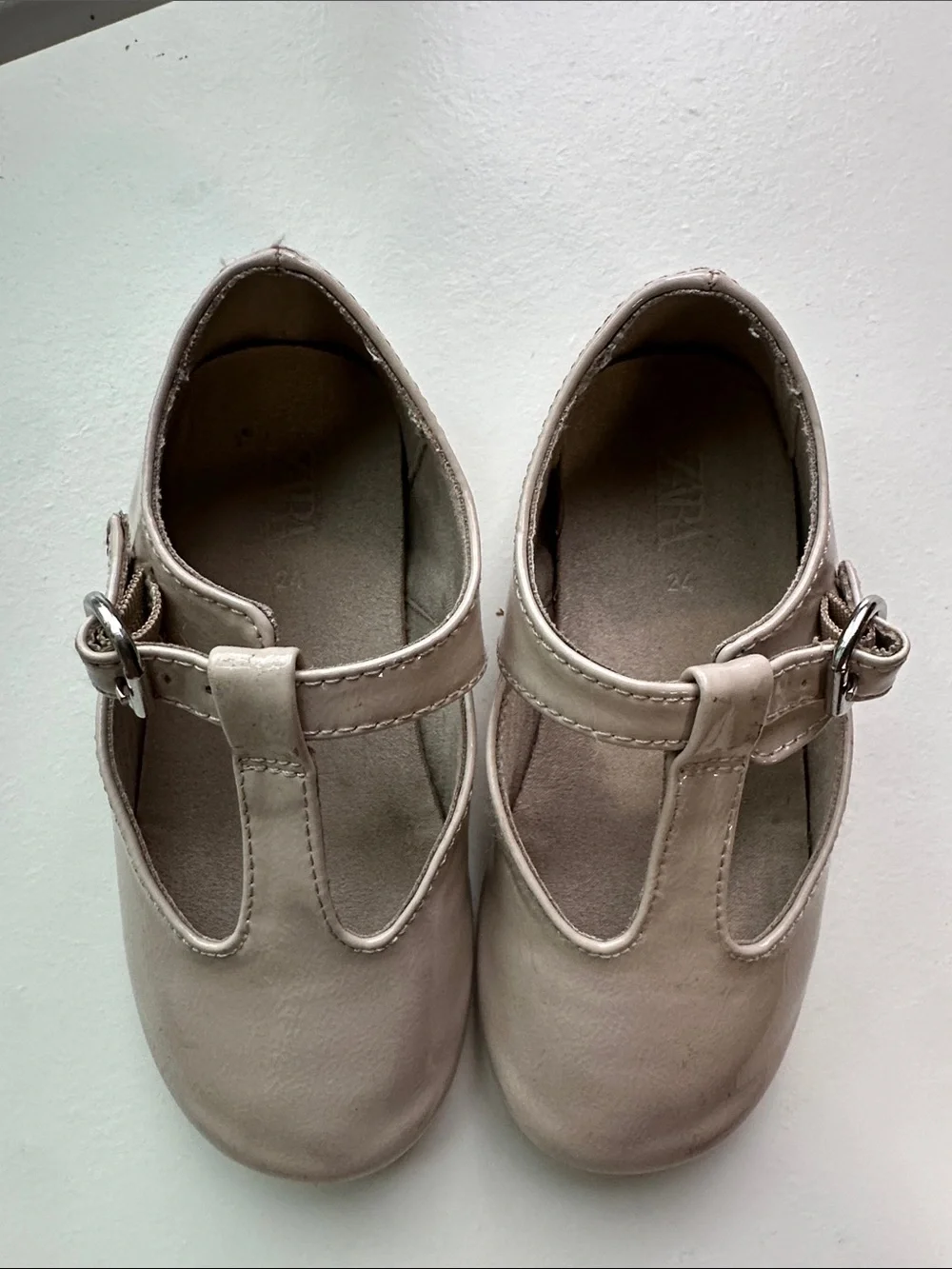 Toddler T-Strap Mary Jane Shoes in beige